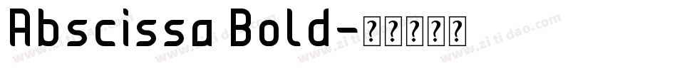 Abscissa Bold字体转换